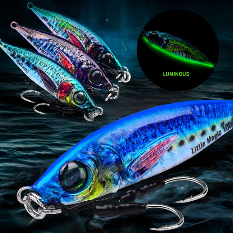 PROBEROS LF137 3D Spray Painted Bionic Lure Warp Bass Leader Fish Long Casting Freshwater Sea Luminous Fishing Bait, 28g, 40g, 60g, 100g, 120g, 180g, 80g, 150g, 200g