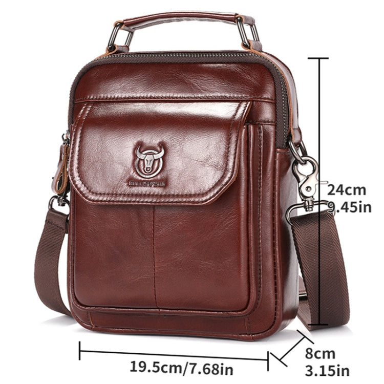 BULL CAPTAIN 049 Large-capacity First-layer Cowhide Retro Single-shoulder Crossbody Bag
