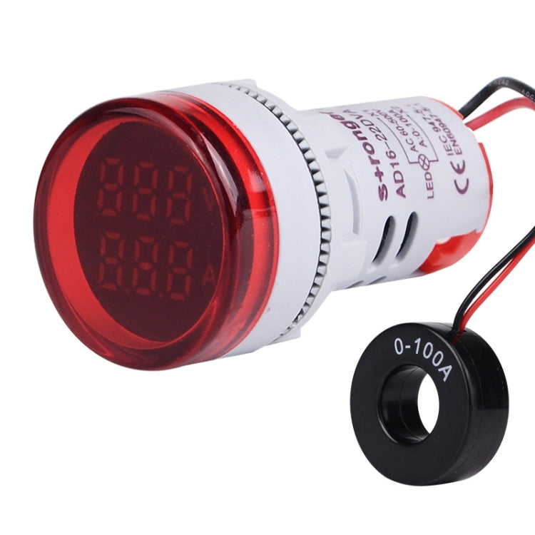 SINOTIMER ST16VA Round 22mm LED Digital Display AC Voltage Current