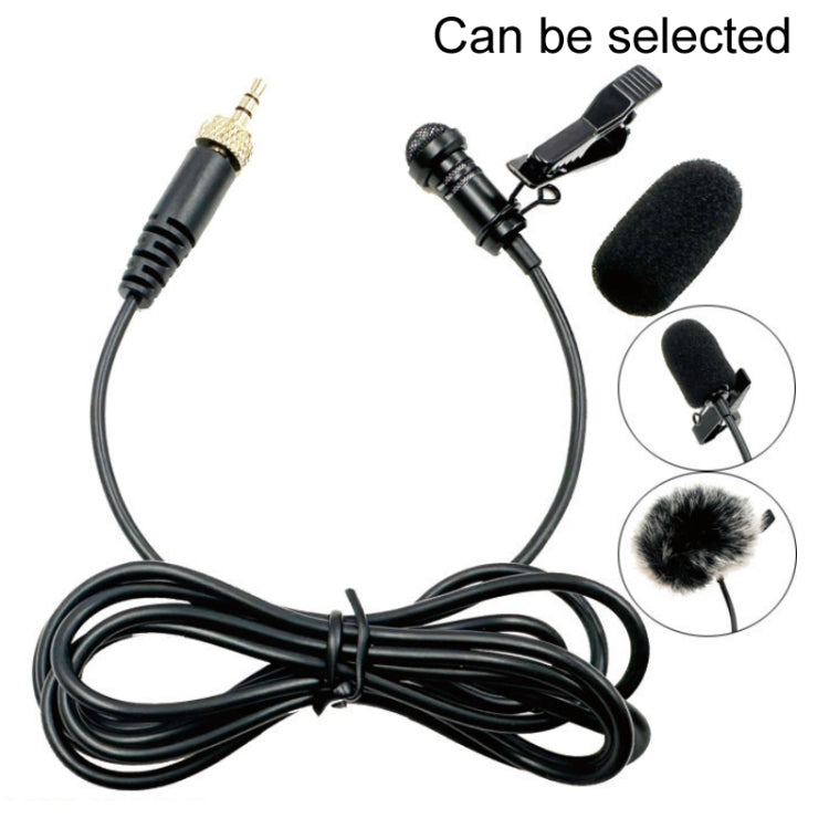 3.5mm Straight Internal Thread Plug Wireless Transmitting Lavalier Microphone, 1.5m