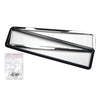 European/Russian/Ukrainian Stainless Steel License Plate Frame, 8K Mirror, Spray Black