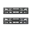 European Standard Single-strip Plastic License Plate Frame, Black, Carbon Pattern