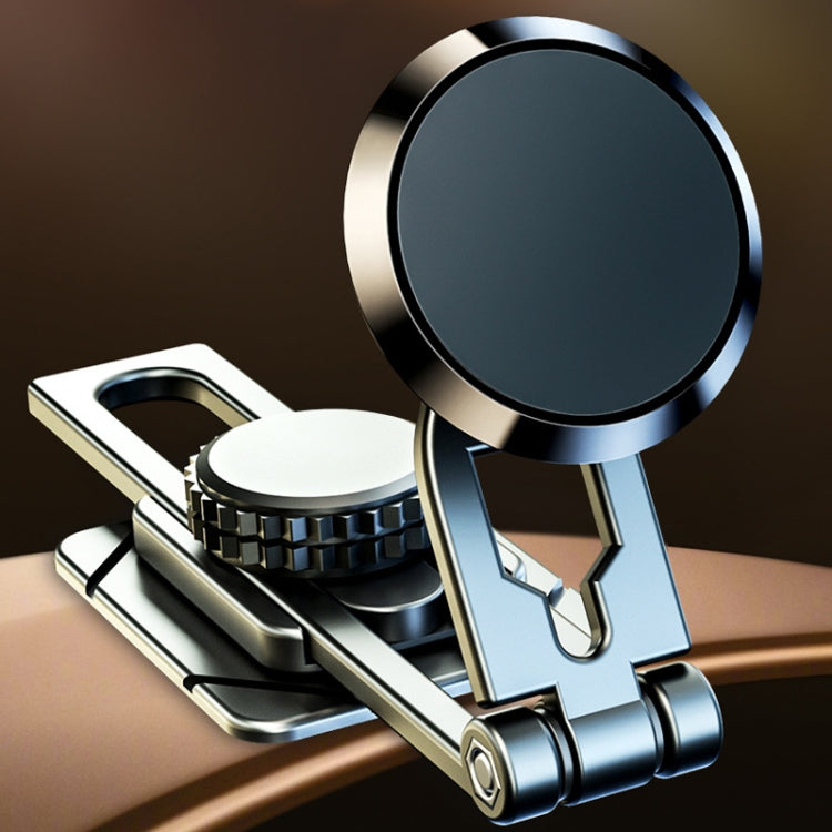 Foldable Suspension Car Phone Holder Magnetic Slide Type Metal Navigation Stand, D31