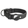 For AirTag Tracker Dog Collar Neoprene Lining Reflective Pet Collar, Size: XL(Black)