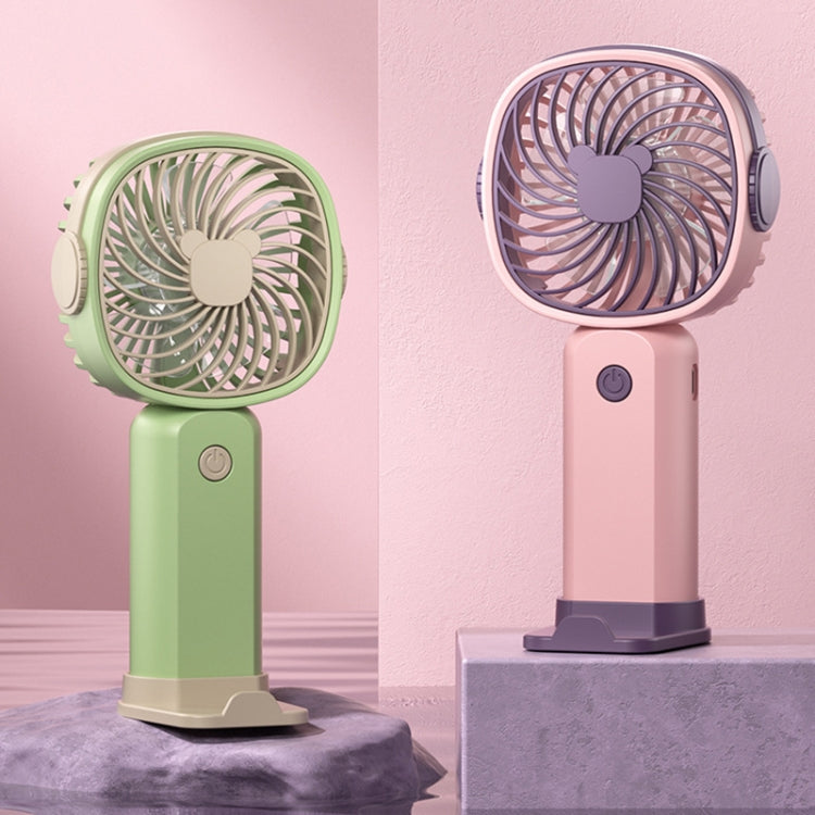 Handheld Portable Mini Multifunctional Fan With Phone Holder Function, Pink Purple with Battery, Yellow Green with Battery, Pink Purple no Battery, Yellow Green no Battery
