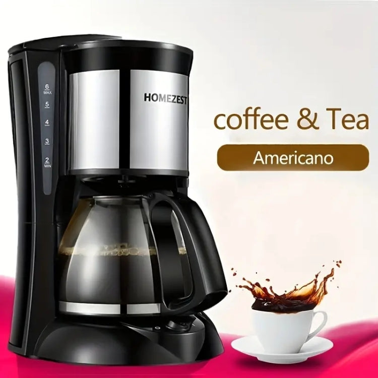 HOMEZEST 600W 0.65L  Automatic Drip Coffee Maker with Glass Carafe 2-6 Cup Capacity