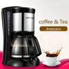 HOMEZEST 600W 0.65L  Automatic Drip Coffee Maker with Glass Carafe 2-6 Cup Capacity