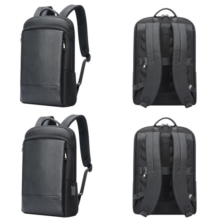 Bopai First-Layer Cowhide Business Commuter Waterproof And Lightweight Laptop Backpack, 61-122731, 61-122721