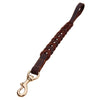 1.8x50cm Leather Pet Leash Short Pull Rope Dog Chain(Coffee)