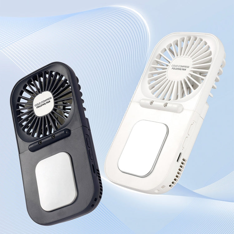 USB Charging Folding Outdoor Handheld Mini Cold Compress Fan Desktop Cooling Fan