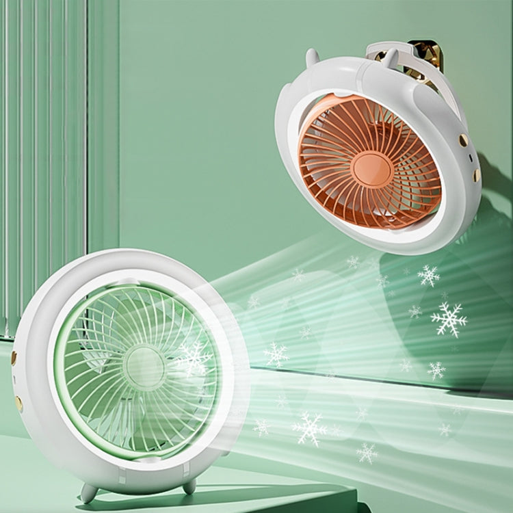 Night Light Desktop Folding Fan Outdoor Camping Hanging Mini Fan, Orange Basic, Green Basic, Orange Upgraded, Green Upgraded
