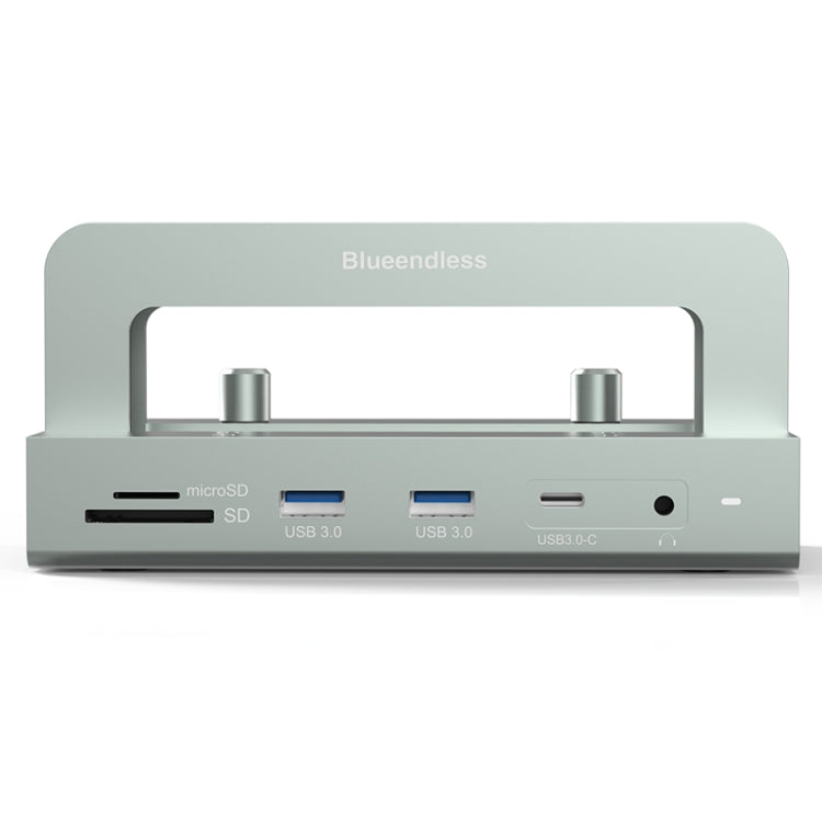 Blueendless 4K/60Hz Type-C Laptop Vertical Stand HUB Docking Station, 10-in -1 without LAN, 11-in-1 with LAN