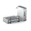 HYSTOU P09B-J4125-4L 8GB DDR4+128GB SSD Industrial Computer Soft Route From 2.5G Multi -Network HTPC Server Mini Console, With EU Adapter, With US Adapter, With UK Adapter