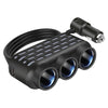 1 To 3 12V/24V Car Cigarette Lighter Charger Multi-function