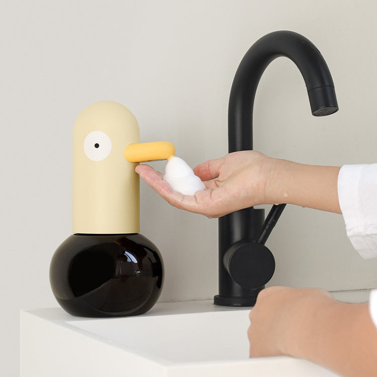 Cute Duck Automatic Foam Soap Dispenser Rechargeable Touchless Hand Washing Machine For Bathroom Kitchen, Blue, Yellow