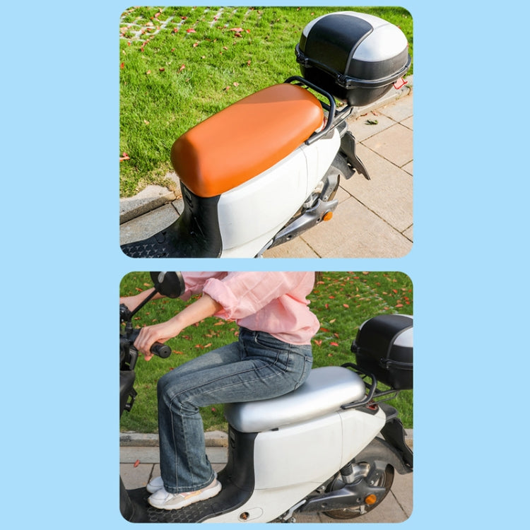 Electric Vehicle Universal Waterproof Sun Protection Seat Cover For All Seasons, Light Brown, Silver
