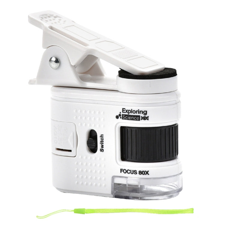 80X Children Mini Portable Microscope Student Antique Jewelry