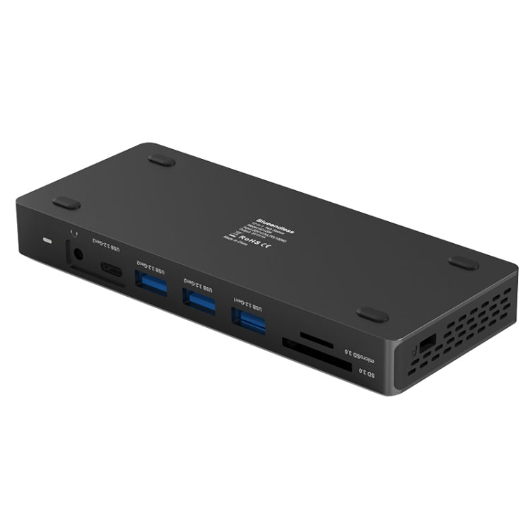 Blueendless 12-In-1 HD Multifunctional Docking Station 10Gbps Splitter With Switch, Dual 8K HDMI+DP, 8K+4K HDMI x 2