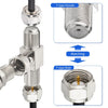 F Type Splitter 3 Way Connector F Male To Dual F Female Coaxial Connector Adapter, F Male To Dual F Female