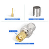 10pcs /Pack RP-SMA Male Crimp Solder Connector For LMR-400 / Belden-9913 / RG8 / RG213 Coaxial Cable, RP-SMA
