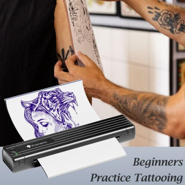 Phomemo TP83-BK Wireless Tattoo Stencil Printer With 10pcs Transfer Paper