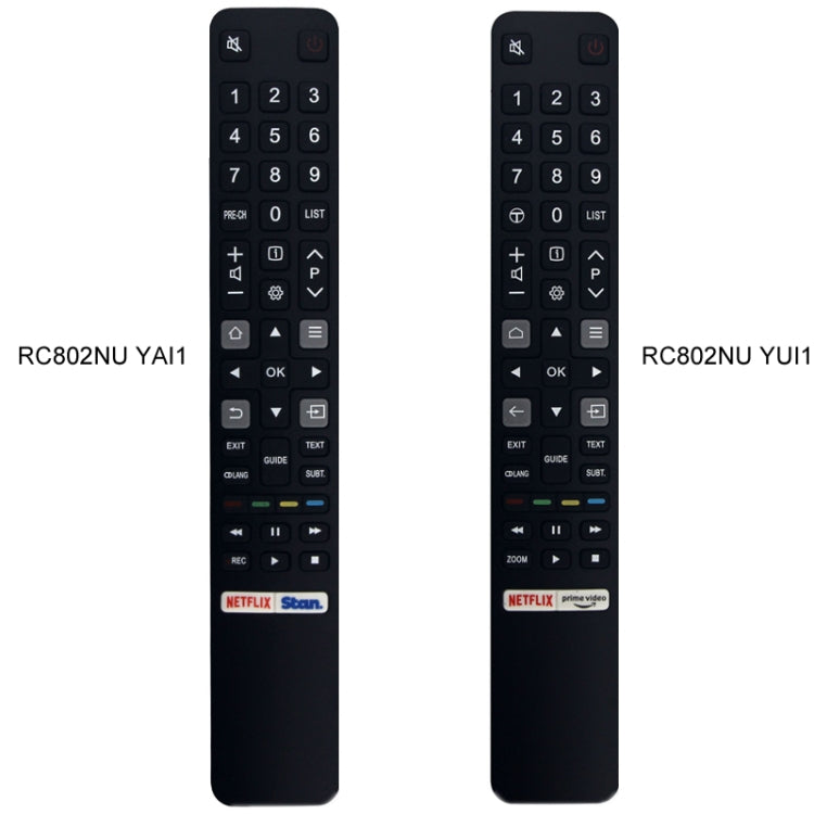 For TCL TV Intelligent Infrared Remote Control, RC802NU YAI1, RC802NU YUI1
