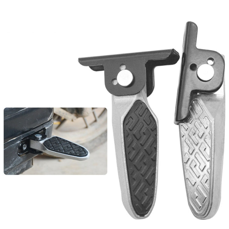 Electric Motorcycle Folding Foot Pegs Modification Pedal Pad Footrests, All Aluminum, With Anti-slip Pad