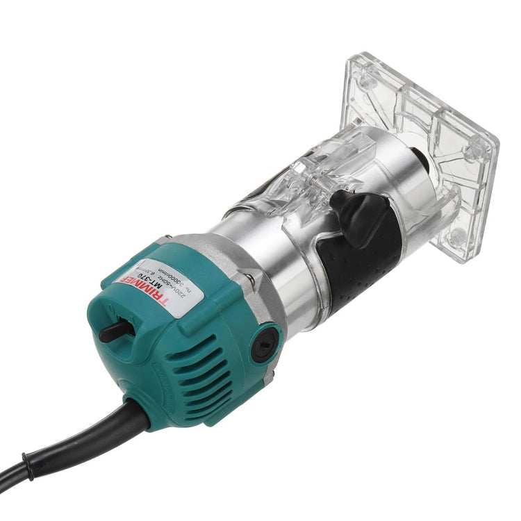 MOYI Aluminum Body Multifunctional Small Electric Woodworking Carving Slotting Trimming Machine, 15 Milling Cutters EU Plug, 15 Milling Cutters US Plug