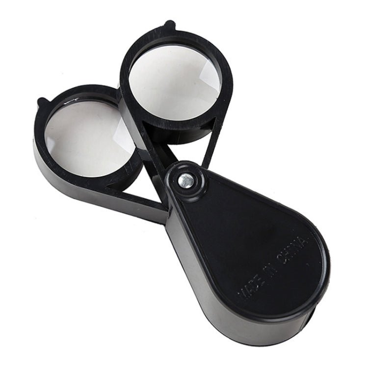 Handheld Portable 30mm Double Open 10X HD Folding Magnifier