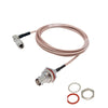 CC4 Male Elbow To BNC Through Wall Waterproof Female Connector Cable RG179 Coaxial RF Wire, 20cm, 30cm, 50cm, 100cm