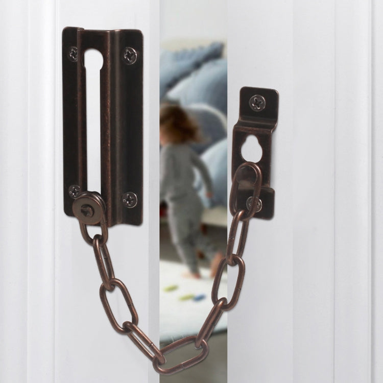 Security Door Chain Anti-theft Home Door Bolt Latch Window Chain Lock, Square Black, Square Silver, Square Red Bronze, Round Gold, Round Bronze, Round Silver
