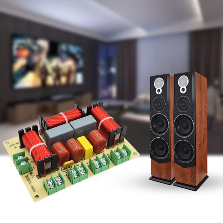 One High One Medium Two Low 4-Way Speaker Crossover Audio Modification Divider, RCEDA-402A