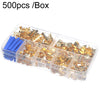 500pcs /Box 5 Specifications Of Gold Brass Quick Crimping Buckle