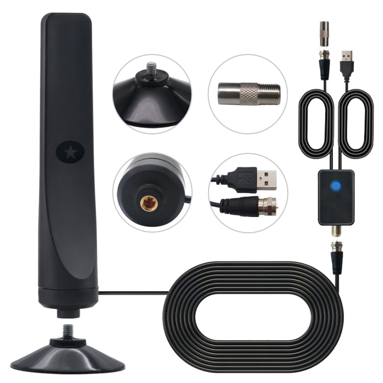 4K 1080P Indoor Digital TV Antenna For Local Channels 50 Miles Range