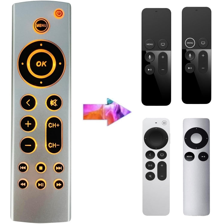For Apple TV Remote Control 4K / HD A2169 A1842 A1625 Backlight Style
