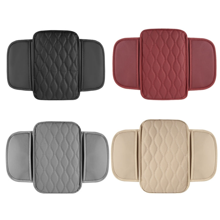 Car Armrest Box Leather Storage Heightening Pad
