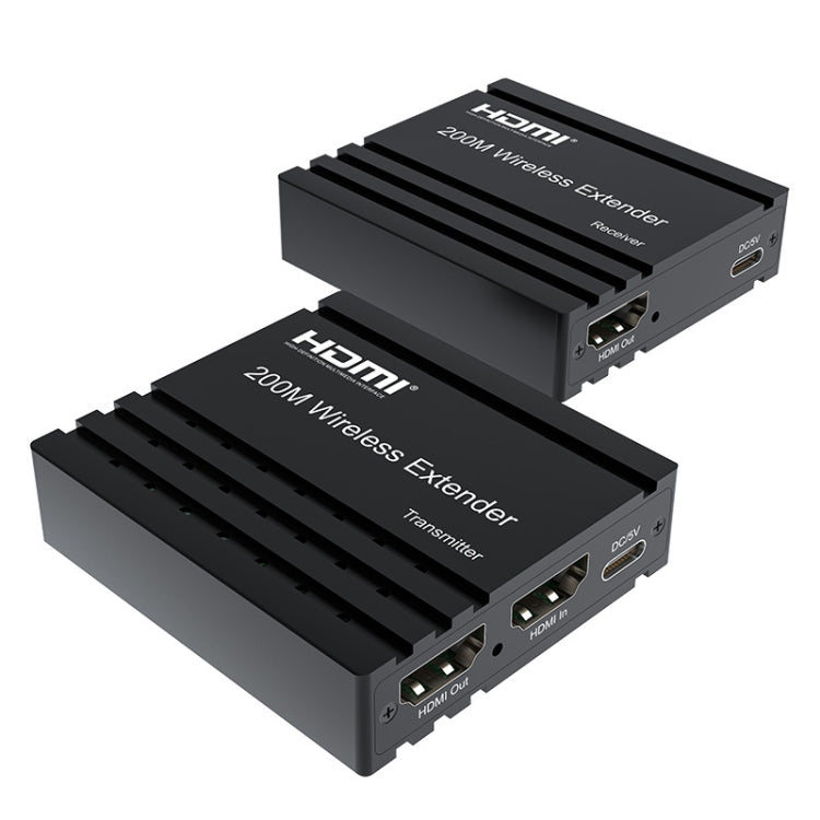 200m Wireless HDMI Extender Signal Amplifier, Transmitter+Receiver, 200M