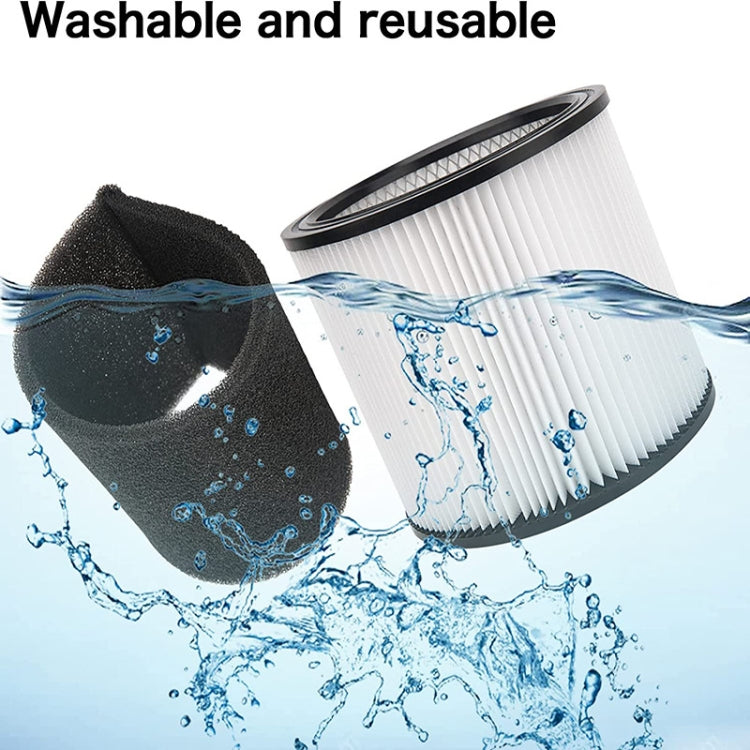 For Shop-Vac 90350 90304 90333 Vacuum Cleaner Accessories, 1 Filter, 1 Foam Filter, 1 Filter+1 Foam Filter