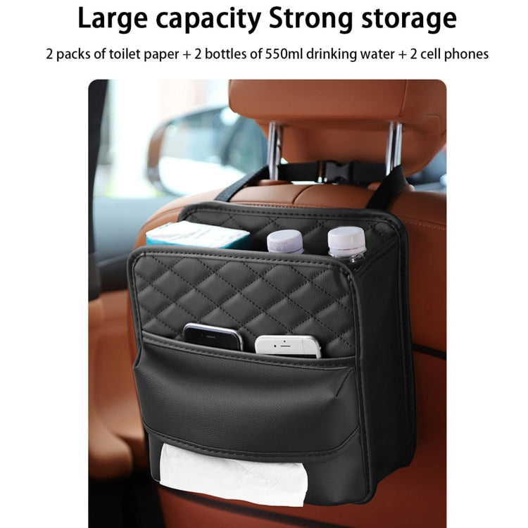 2 In 1 Car Seat Back Storage Hanging Tissue Bag, Standard, Enlarged