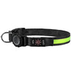 For AirTag Dog Collar LED Waterproof Quick Release Collar, Size: S(Green)