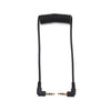 3.5mm Stereo Car Audio Cable PU Gold-plated Elbow Spring Cable