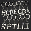 Double-Sided Three-Dimensional Plating Alphabet Keychain, Y, Z