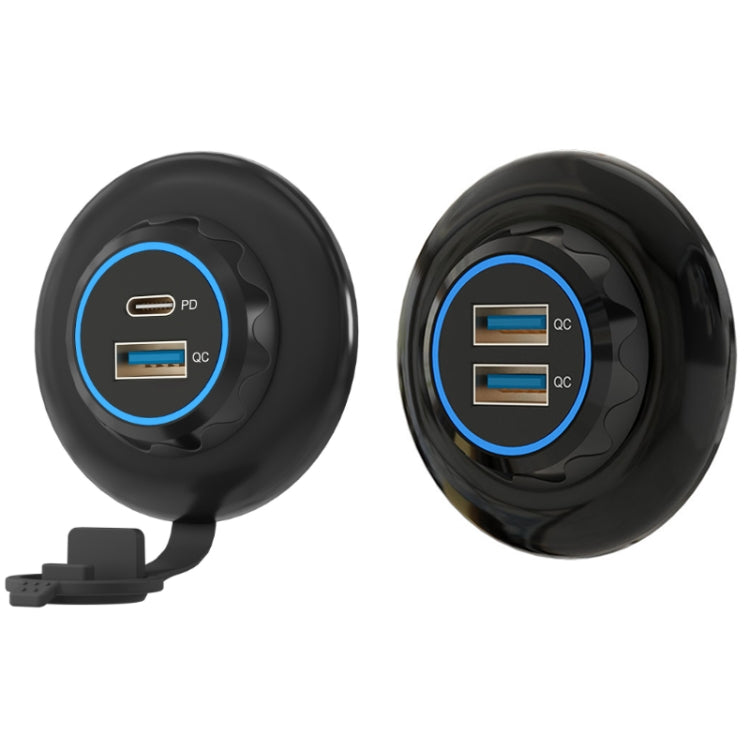 30W Car Ship Mobile Phone Fast Charging Modified USB Charger, QC3.0+PD, Duel QC3.0