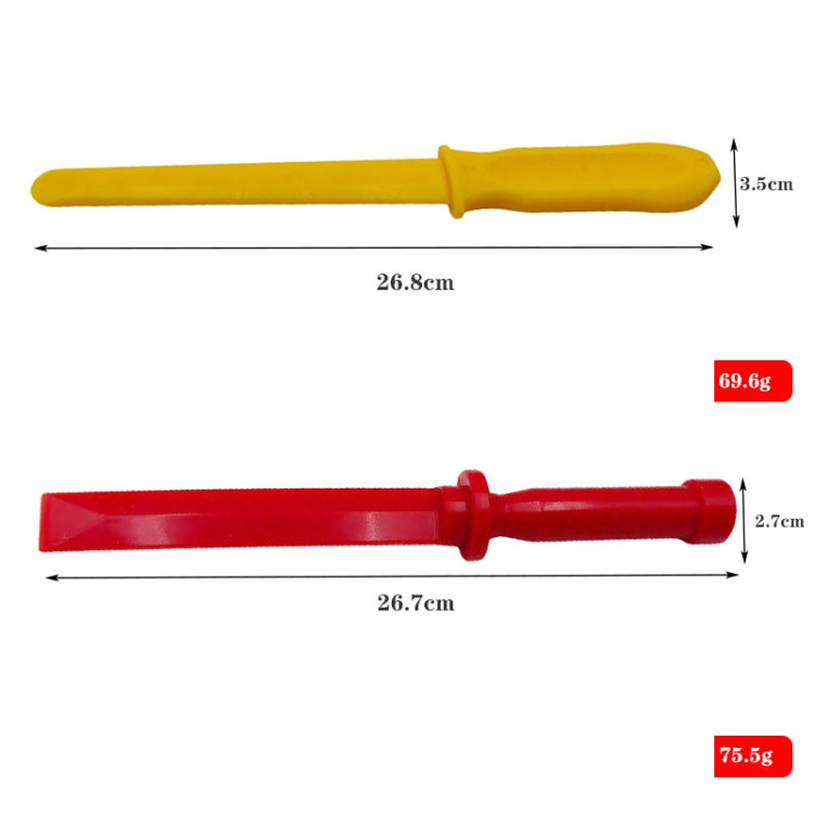 Car Tire Lever Plastic Scraper Repair Tool, Red, Yellow