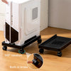 Computer Host Bracket Desktop Chassis Mobile Tray Base Heightening Rack with Pulley, Straight Wheel, Universal Wheel, Universal Wheel + Straight Wheel