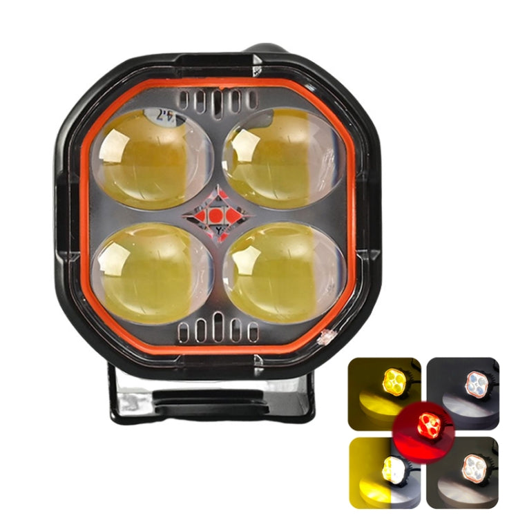 LED Motorcycle Spotlight With Red Devil Eye Spotlight High and Low