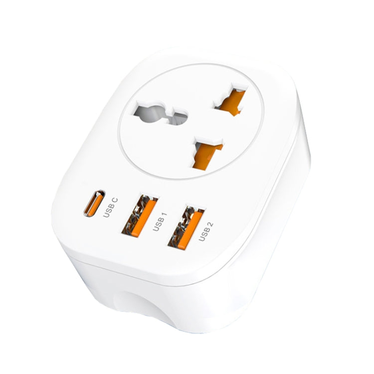 Universal Converter Plug 2USB+Type-C Smart Converter Socket