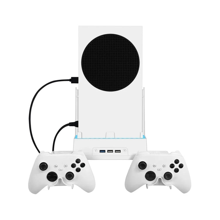For XBOX Series S Wall Mounted Cooling RGB Multi-function Base With Fan and Hook