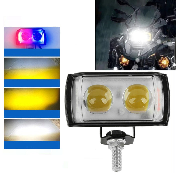 Motorcycle LED Spotlight External Mini Lens High Brightness Flash Headlight Driving Fog Lamps