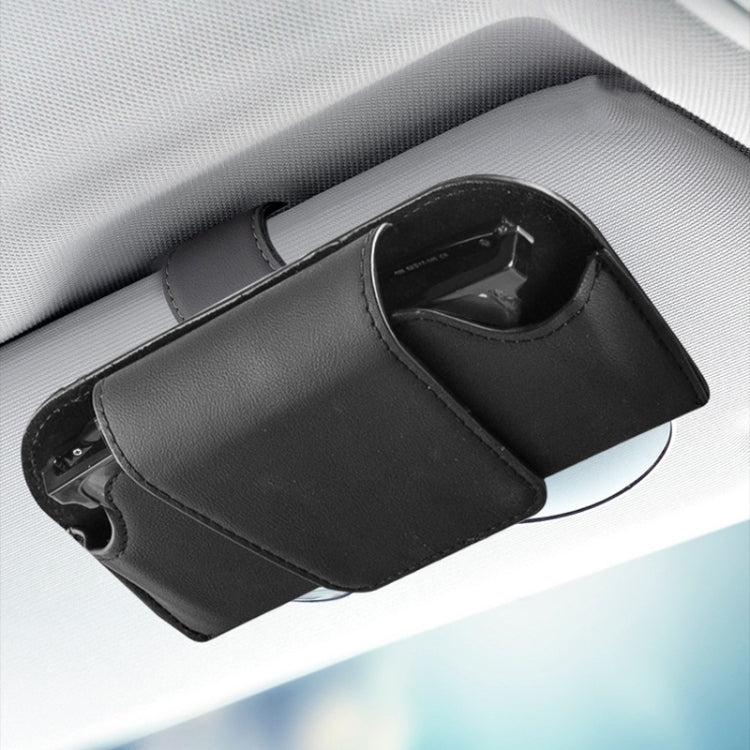 Car Eyeglasses Case Sun Visor Back Clip Sunglasses Organizer